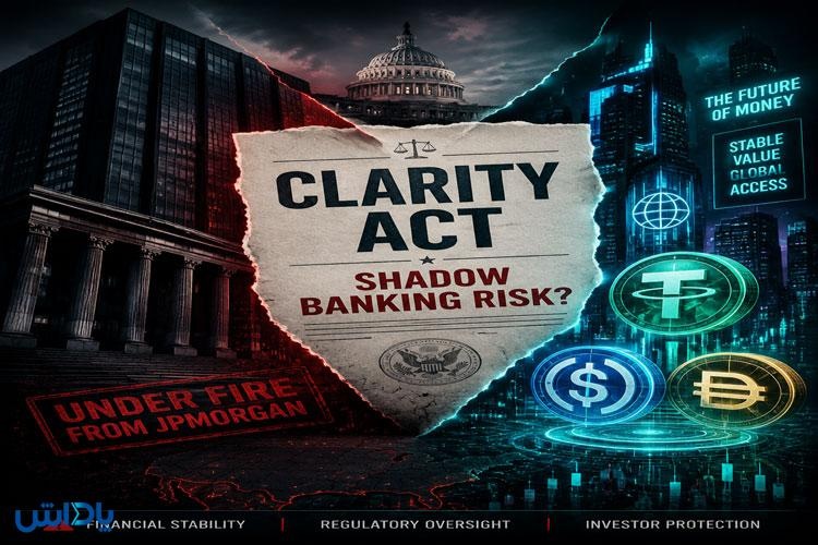 لایحه CLARITY Act زیر تیغ جیپیمورگان؛ نبرد بر سر سود سپرده در کریپتو و خطر بانکداری سایه